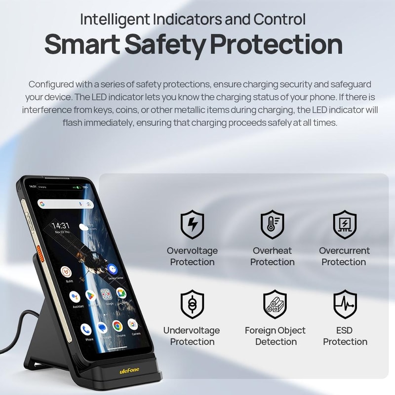 Air Cooled Wireless Charger Stand Fast Charging Dock For IPhone Samsung Android 4