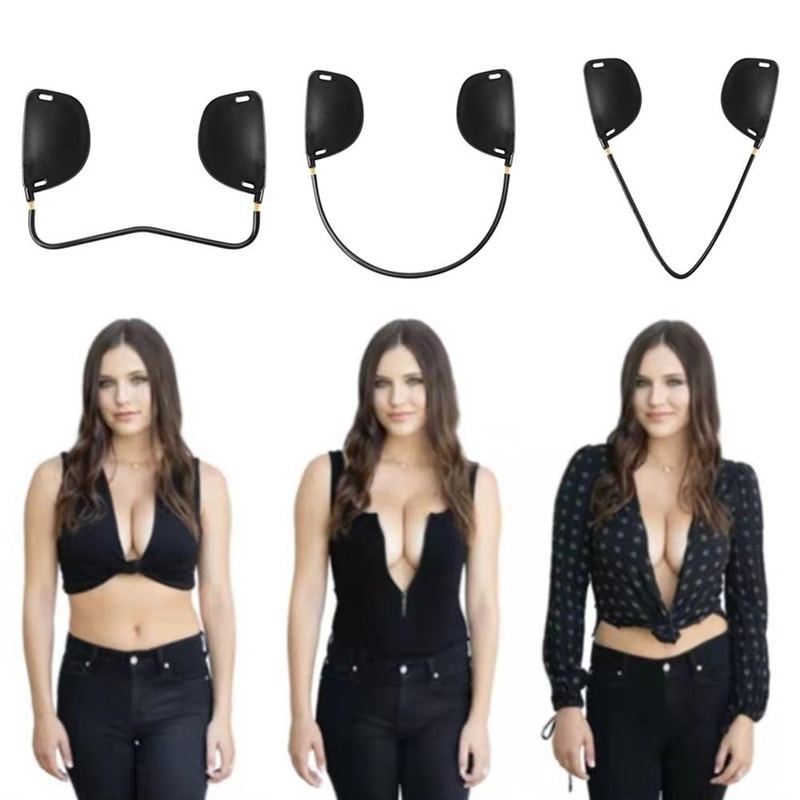 Invisible Silicone Push Up Bra Kit Strapless Backless Adhesive Bra For Deep V Dresses 1