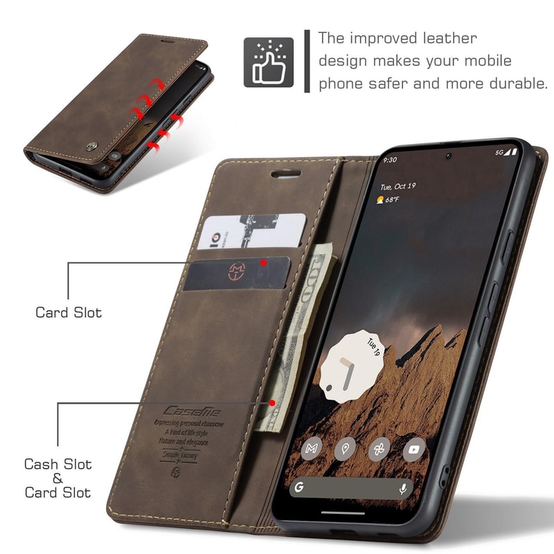 CaseMe Leather Wallet Phone Case Flip Cover With Card Holder And Kickstand 2