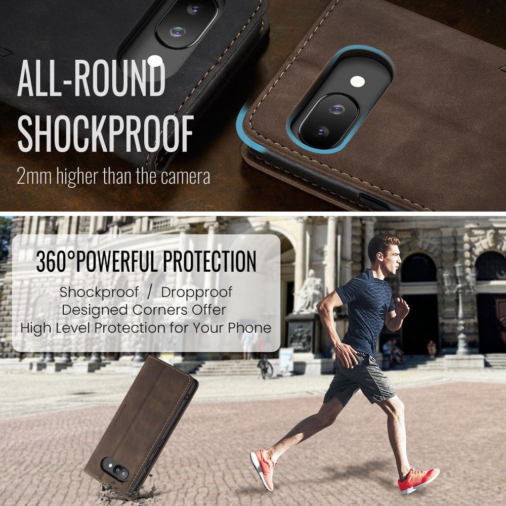 CaseMe Leather Wallet Phone Case Flip Cover With Card Holder And Kickstand 5