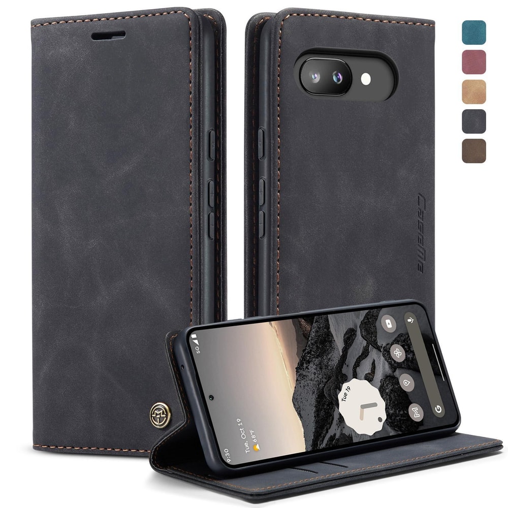 Google Pixel 9a Wallet Flip Case Leather Stand Cover With Card Holder Shockproof Protection 12