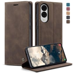 caseme leather wallet phone case flip cover with card holder stand