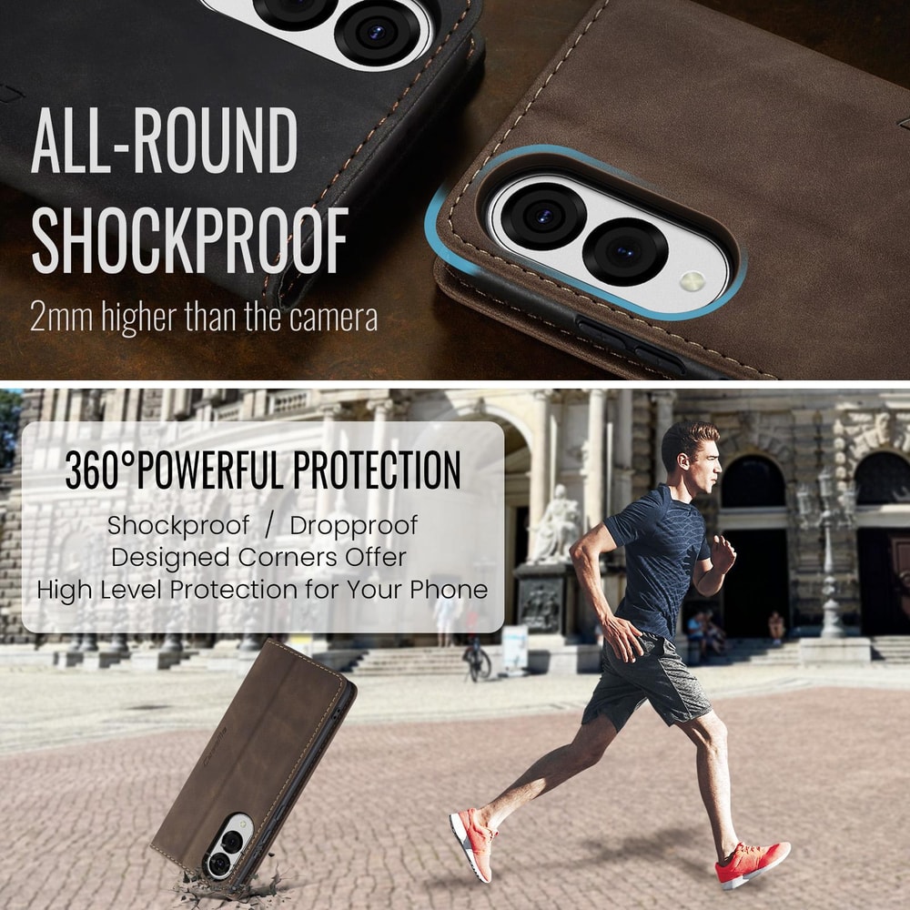 CaseMe Leather Wallet Phone Case Flip Cover With Card Holder Stand 6