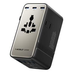 universal travel gan charger 7 port fast charging adapter with dual ac