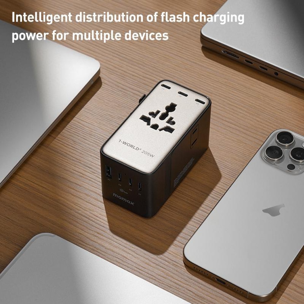 Universal Travel GaN Charger 7 Port Fast Charging Adapter With Dual AC 7