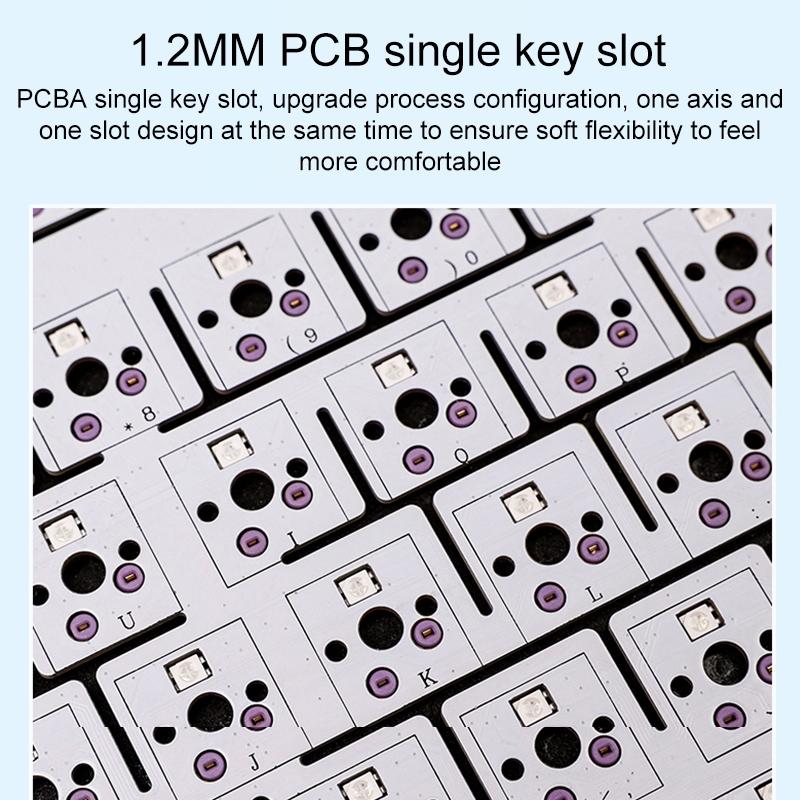 AULA 80 Keys Tri Mode Mechanical Keyboard RGB Hot Swappable Wireless Gaming Keyboard 4