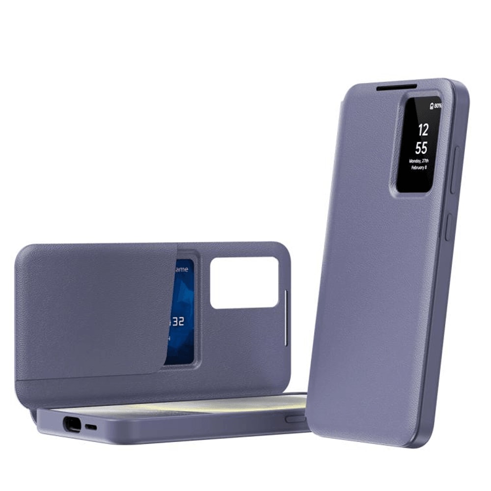 Premium Smart View Window Leather Case With Card Slot Protective Wallet Cover For Samsung Galaxy Ph 10