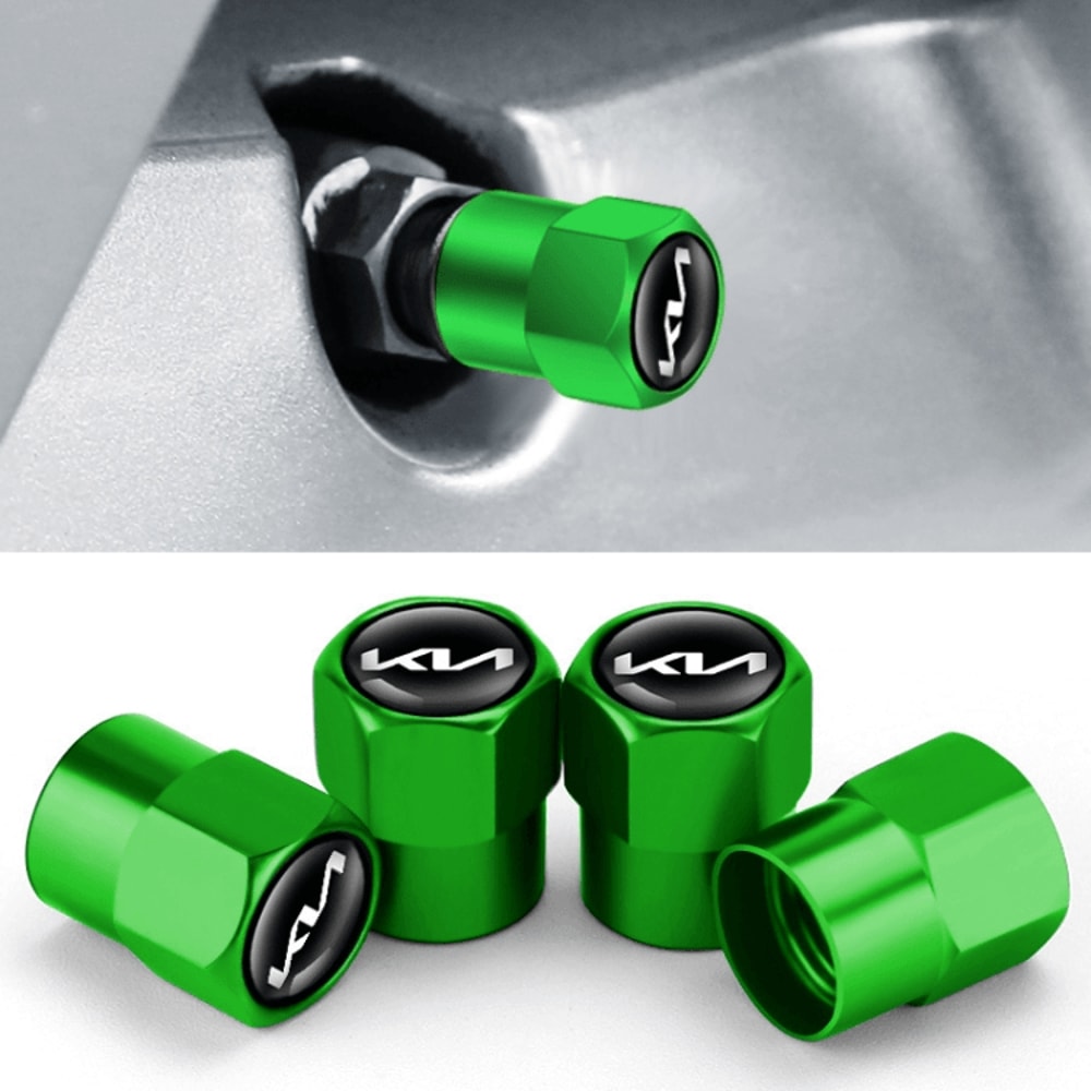 KIA KN Tire Valve Caps Dustproof Metal Valve Stem Caps LeakProof 14