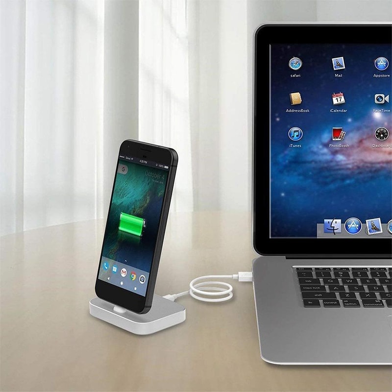 Aluminum USBC Desktop Charging Dock Stand Fast Charge Station For Smartphones 5