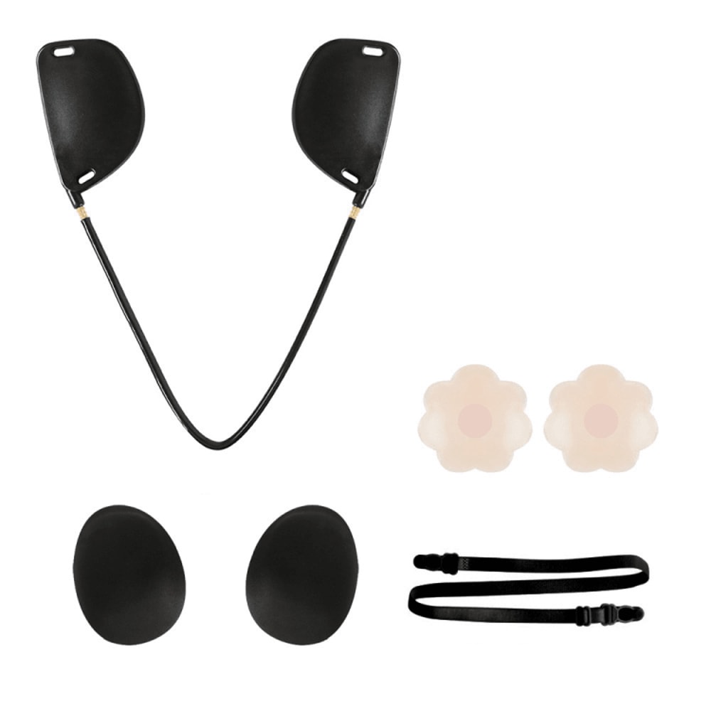 Invisible Silicone Push Up Bra Kit Strapless Backless Adhesive Bra For Deep V Dresses 6