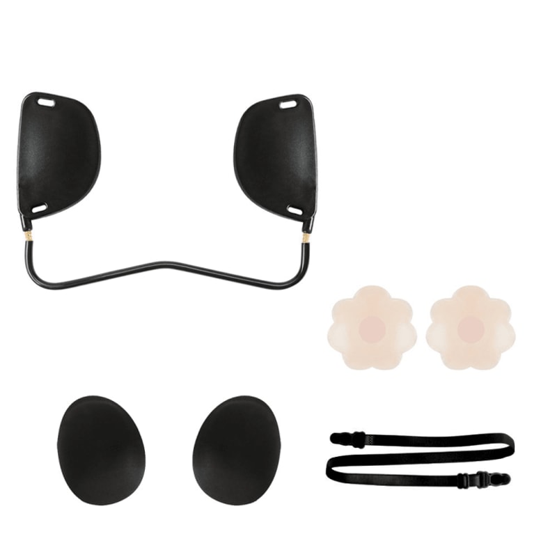 Invisible Silicone Push Up Bra Kit Strapless Backless Adhesive Bra For Deep V Dresses 8