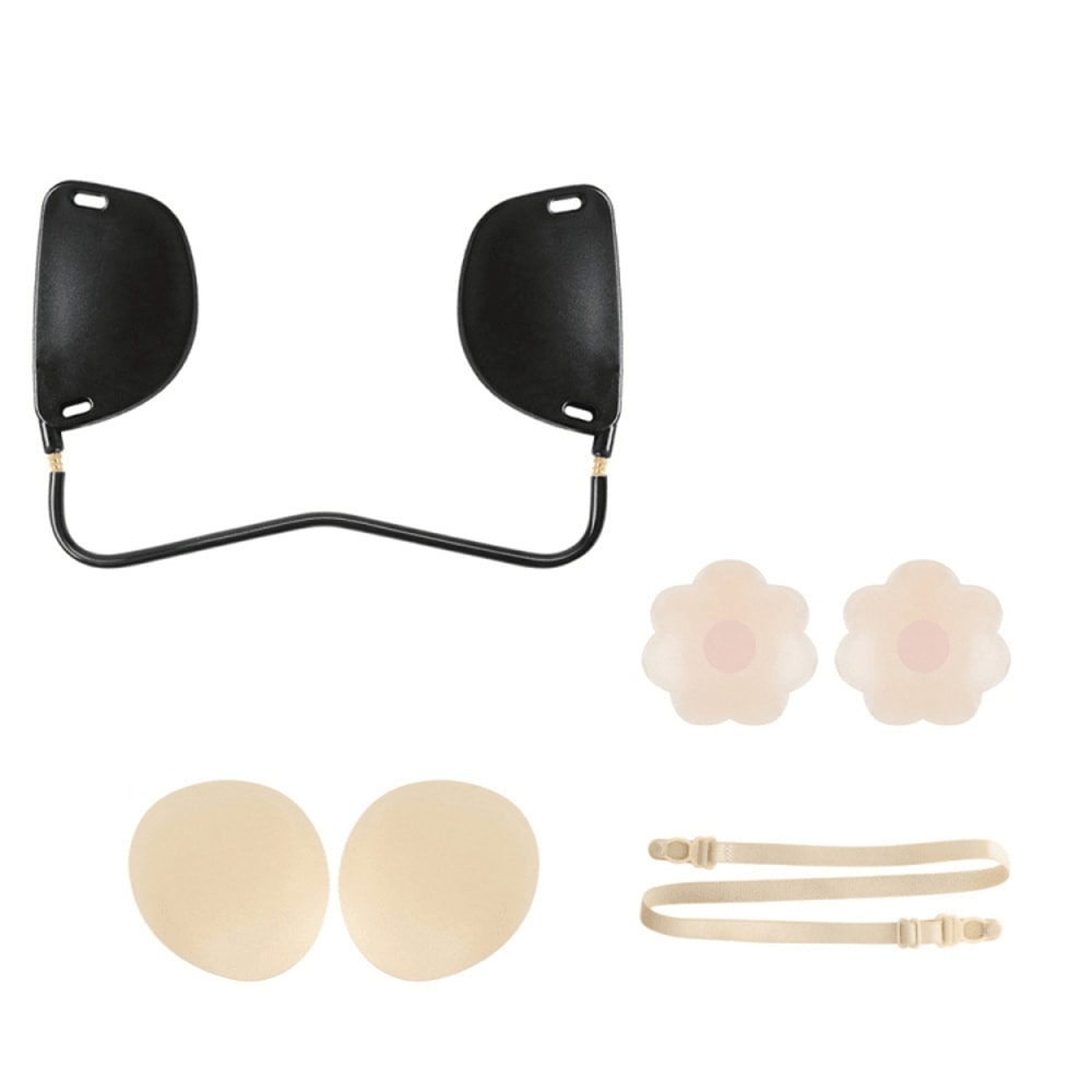 Invisible Silicone Push Up Bra Kit Strapless Backless Adhesive Bra For Deep V Dresses 7