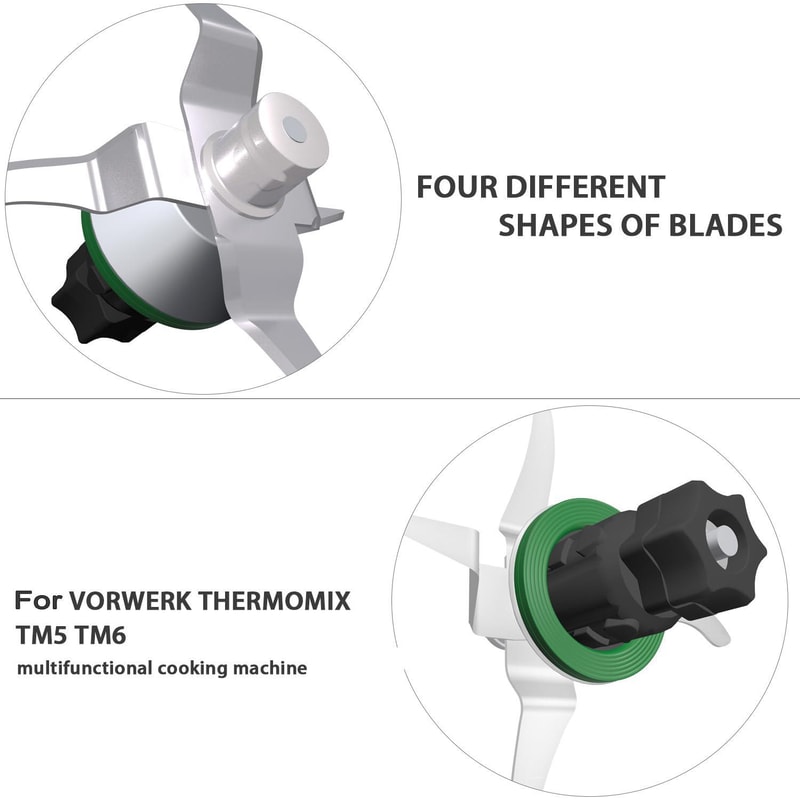 Premium Thermomix Blade Replacement for TM5 TM6 Stainless Steel Knife with Seal Durable Food Processor Blade