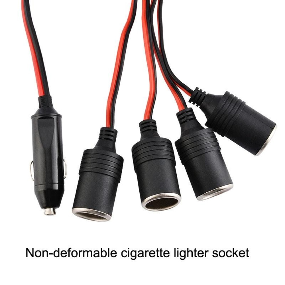 Car Cigarette Lighter Splitter With Car Charger Adapter 120W High Power Multi Socket 4
