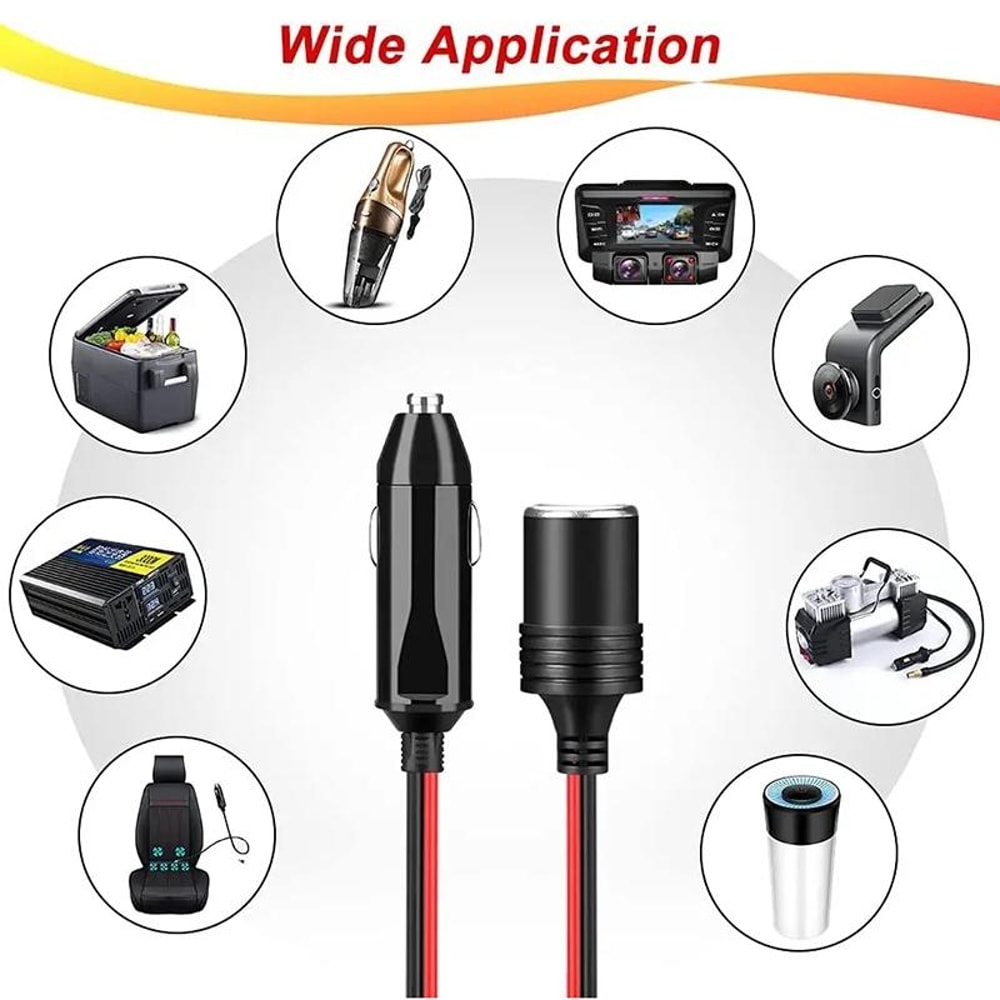 Car Cigarette Lighter Splitter With Car Charger Adapter 120W High Power Multi Socket 5