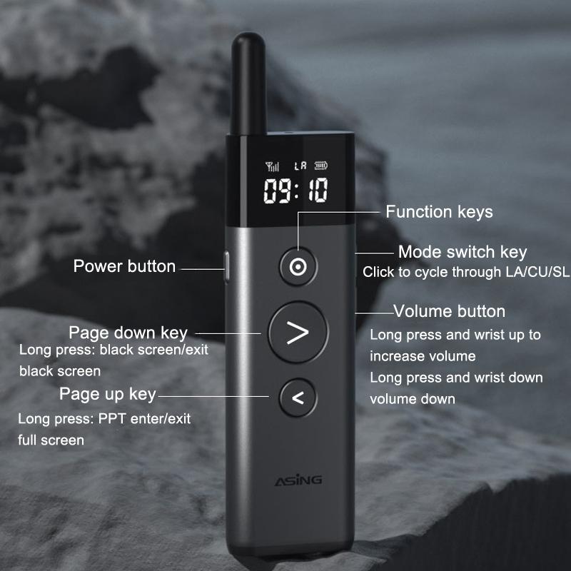 Wireless Presentation Clicker With Green Laser Pointer 300m Range USB PowerPoint Remote 2