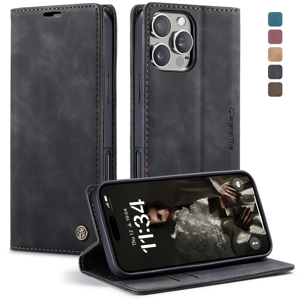 IPhone Wallet Case Leather Flip Cover With Card Holder Stand 14