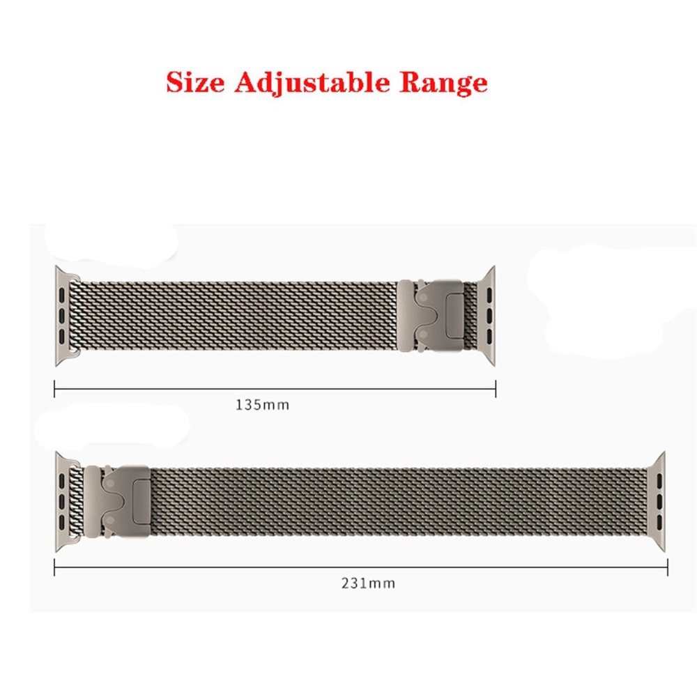 Magnetic Milanese Loop Stainless Steel Apple Watch Band Adjustable Mesh Strap 5