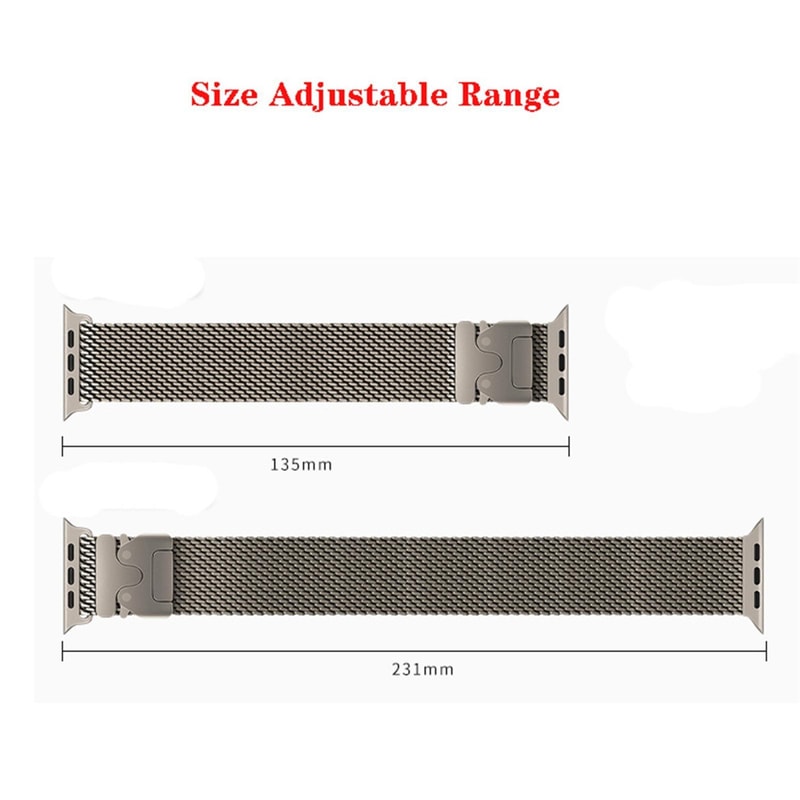 Magnetic Milanese Loop Stainless Steel Apple Watch Band Adjustable Mesh Strap 5