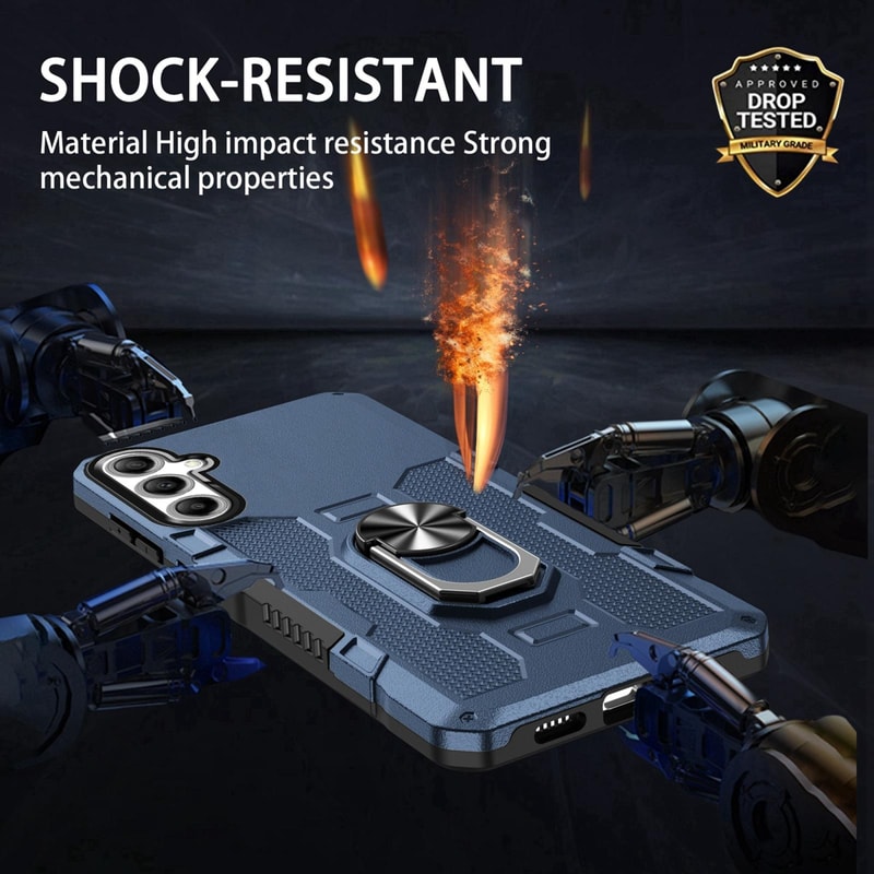 Samsung Ring Holder Armor Case Shockproof Hybrid Cover With Kickstand Grip 5