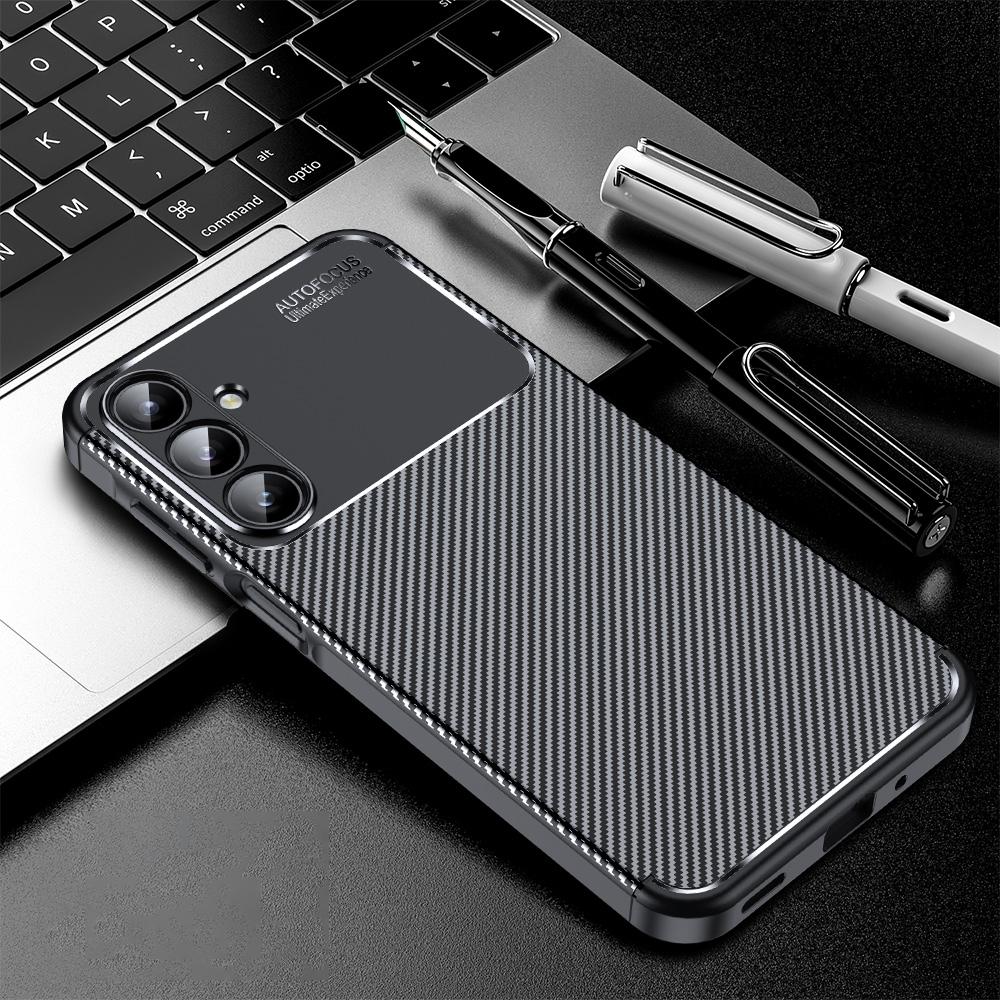 Samsung Galaxy carbon fiber phone case, Shockproof Slim TPU Protective Cover