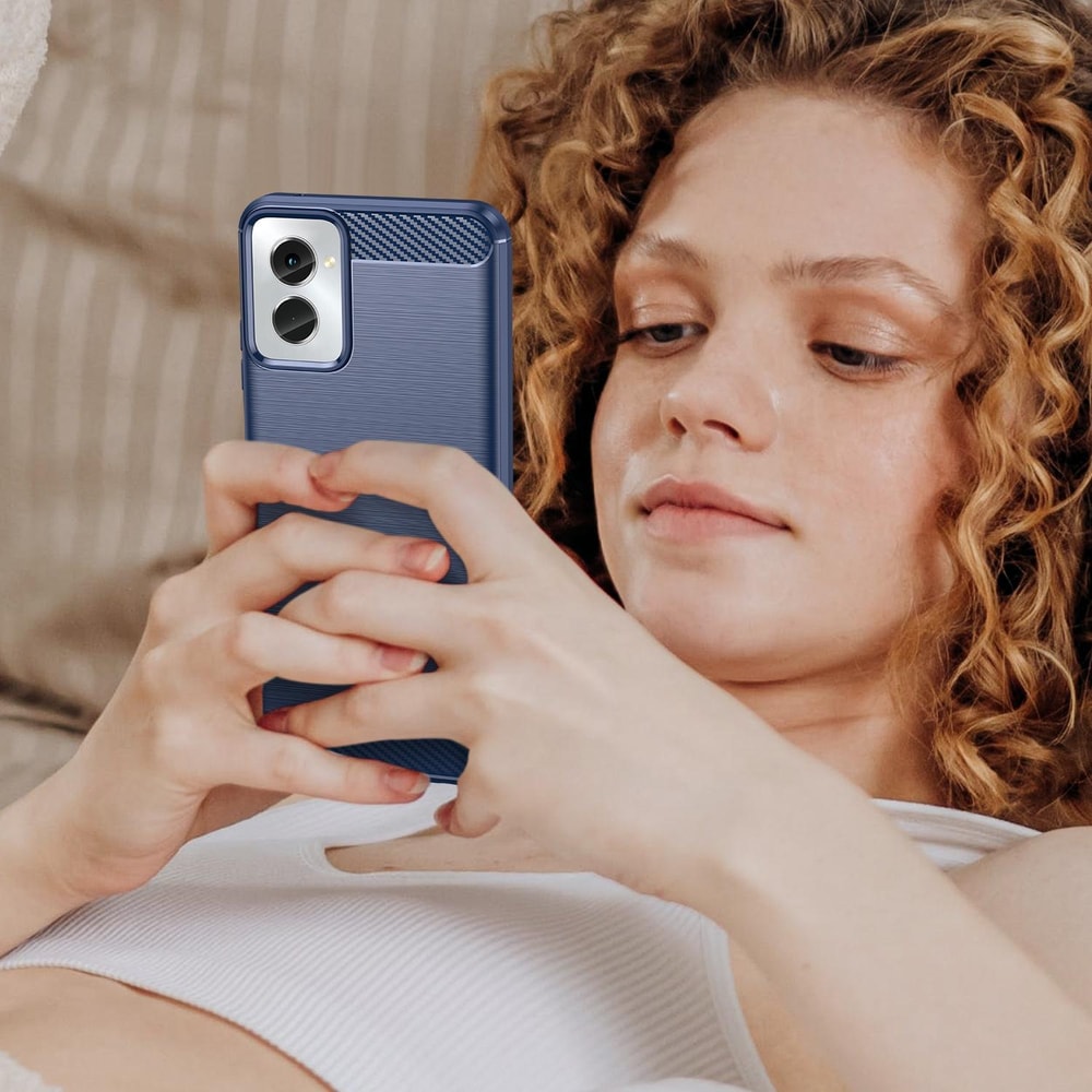 Motorola Moto G Power carbon fiber phone case slim shockproof TPU case with brushed grip design