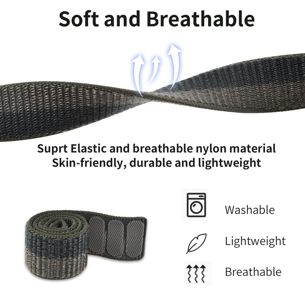 Garmin Fenix Nylon Loop Strap Adjustable Breathable Sport Watch Band 3