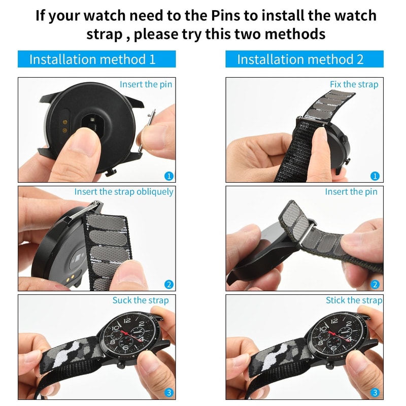 Garmin Fenix Nylon Loop Strap Adjustable Breathable Sport Watch Band 8