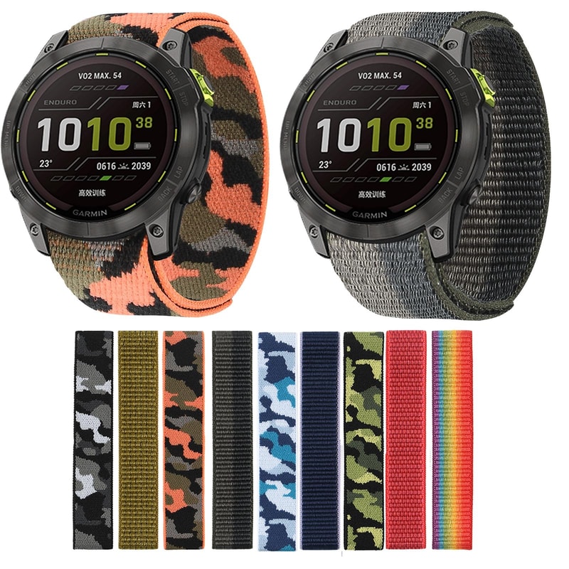 Garmin Fenix Nylon Loop Strap Adjustable Breathable Sport Watch Band 12