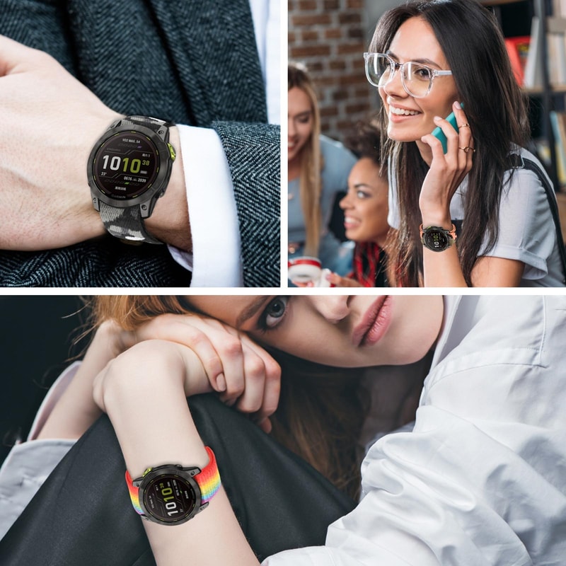 Garmin Fenix Nylon Loop Strap Adjustable Breathable Sport Watch Band 13