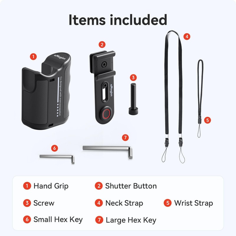 Xplorer Action Camera Grip Kit With Shutter Button For GoPro DJI Insta360 Vlogging 3