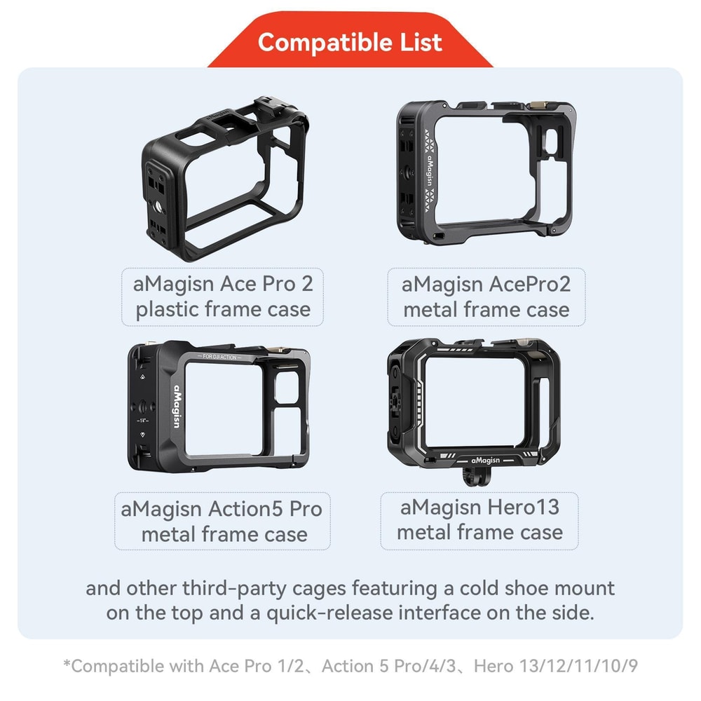 Xplorer Action Camera Grip Kit With Shutter Button For GoPro DJI Insta360 Vlogging 8