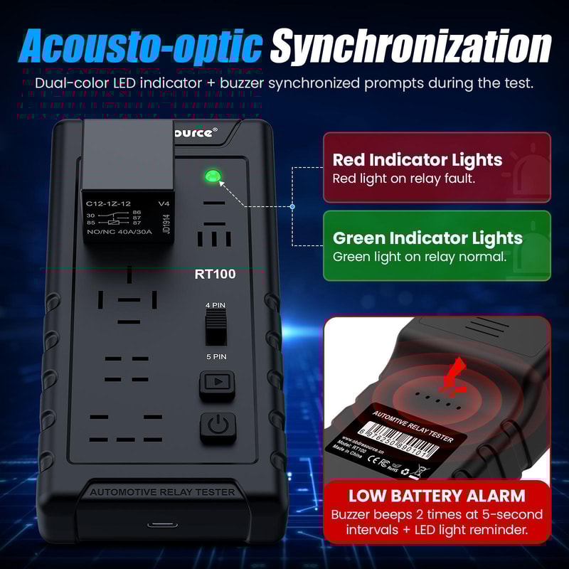 Smart Relay Tester Automotive Diagnostic Tool With Auto Detection 5