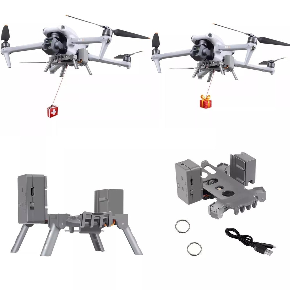 DJI Air 3 Airdrop System Rechargeable Drone Payload Release Kit Load 5