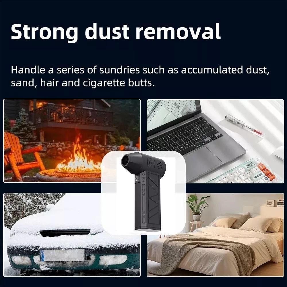 Portable High Speed Air Duster Turbo Fan with Rechargeable Battery & LED Light