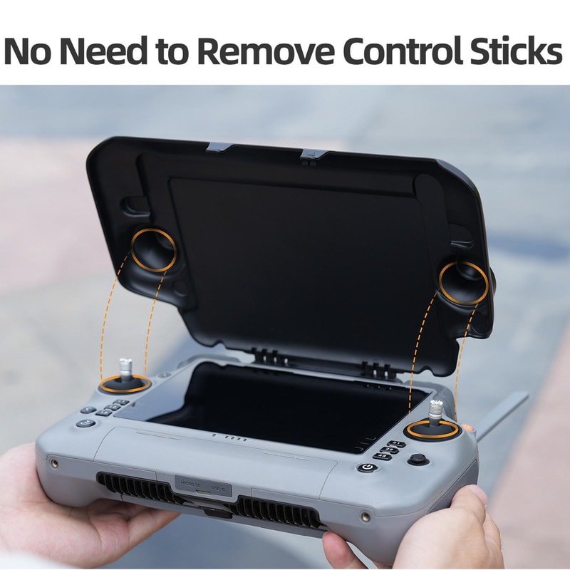 DJI RC Plus 2 Sunshade Cover with Screen Protection Foldable Anti-Glare Remote Shield