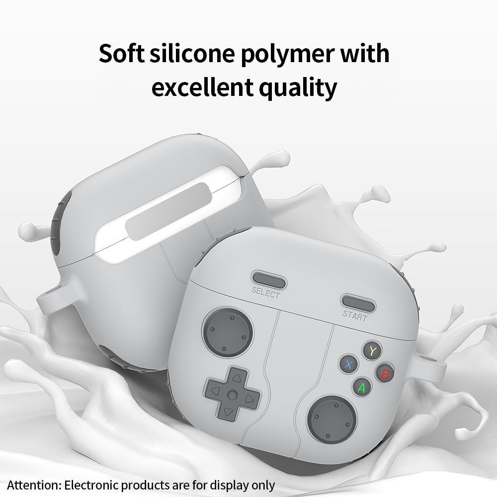 Game Console Style AirPods Pro Case With Carabiner Silicone Protective Cover For Everyday Carry 3