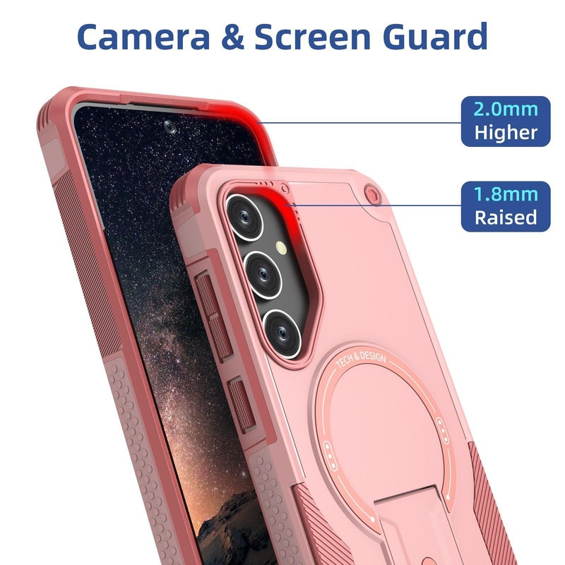 For Samsung Galaxy Armor MagSafe Holder PC Hybrid TPU Phone Case 4