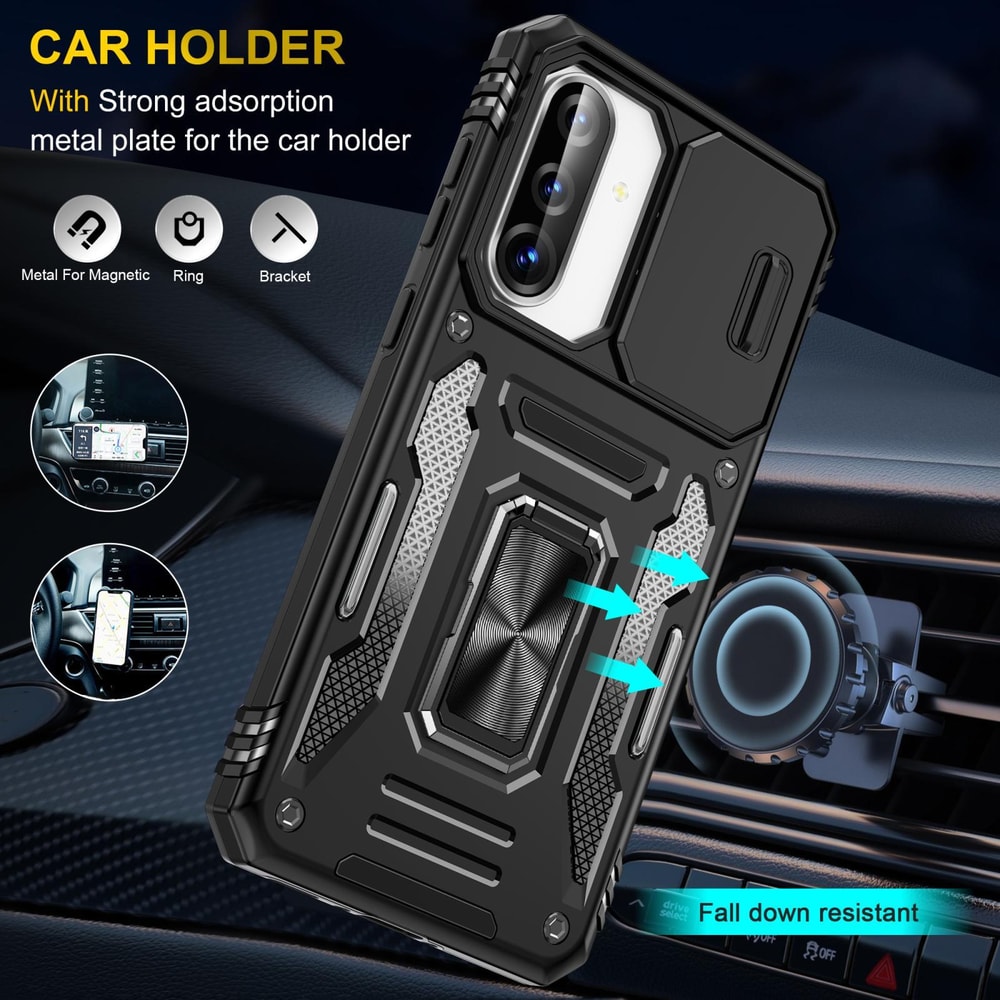 Samsung Galaxy Case Shockproof Phone Case Camera Protection Case Magnetic Ring Holder Case Rugged A 5