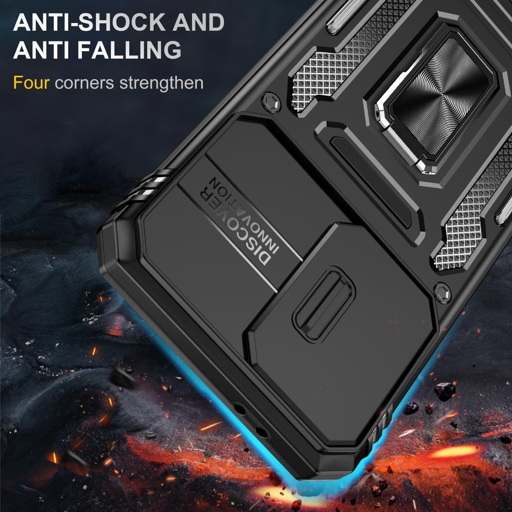 Samsung Galaxy Case Shockproof Phone Case Camera Protection Case Magnetic Ring Holder Case Rugged A 6