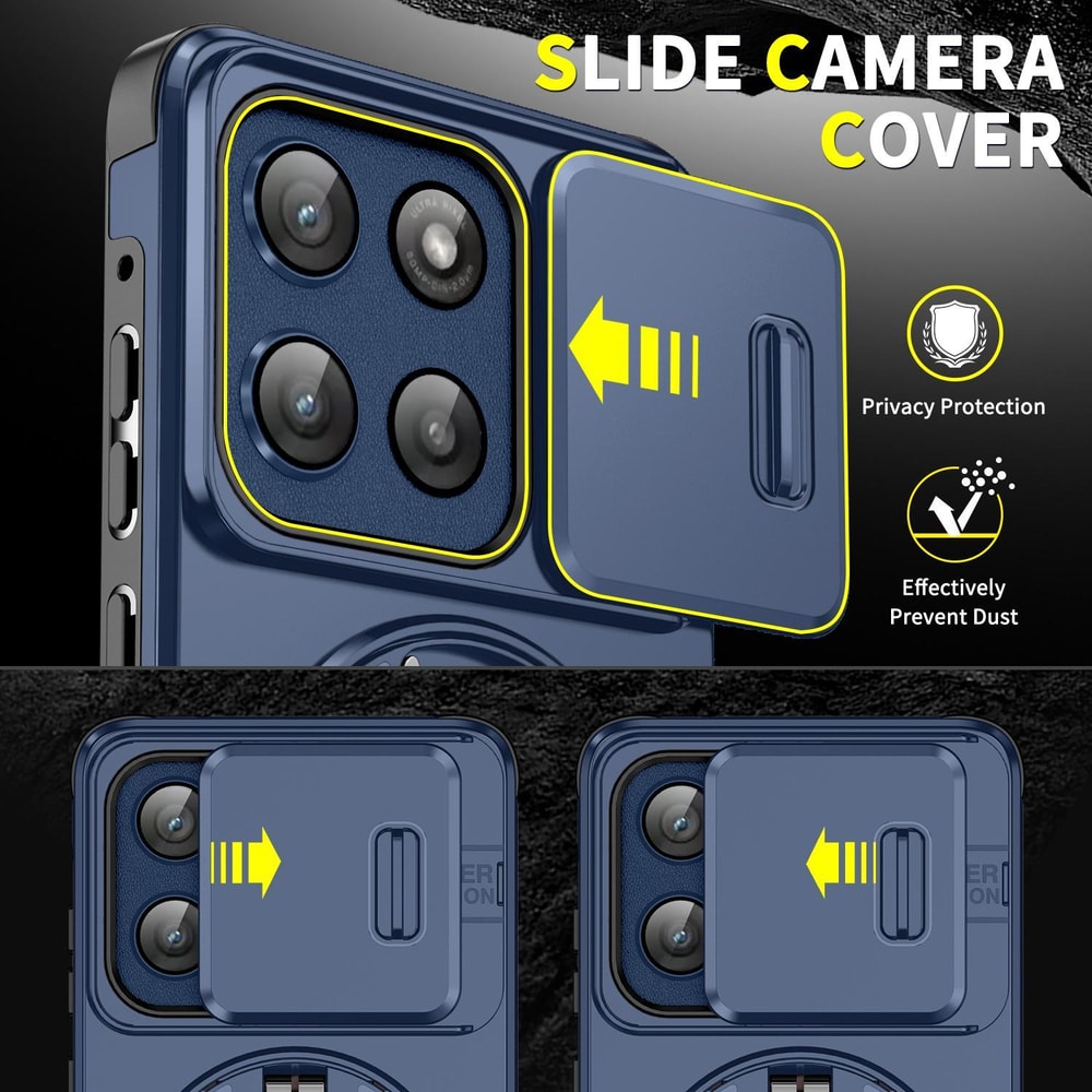 Moto G Stylus 5G Camshield Case With Ring Holder Shockproof Protective Cover 4