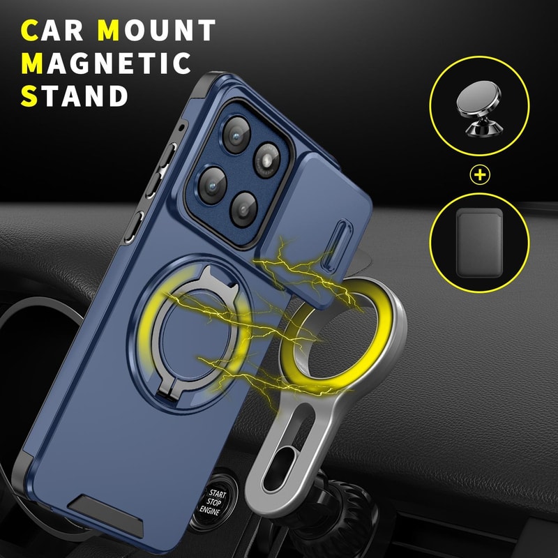 Moto G Stylus 5G Camshield Case With Ring Holder Shockproof Protective Cover 5