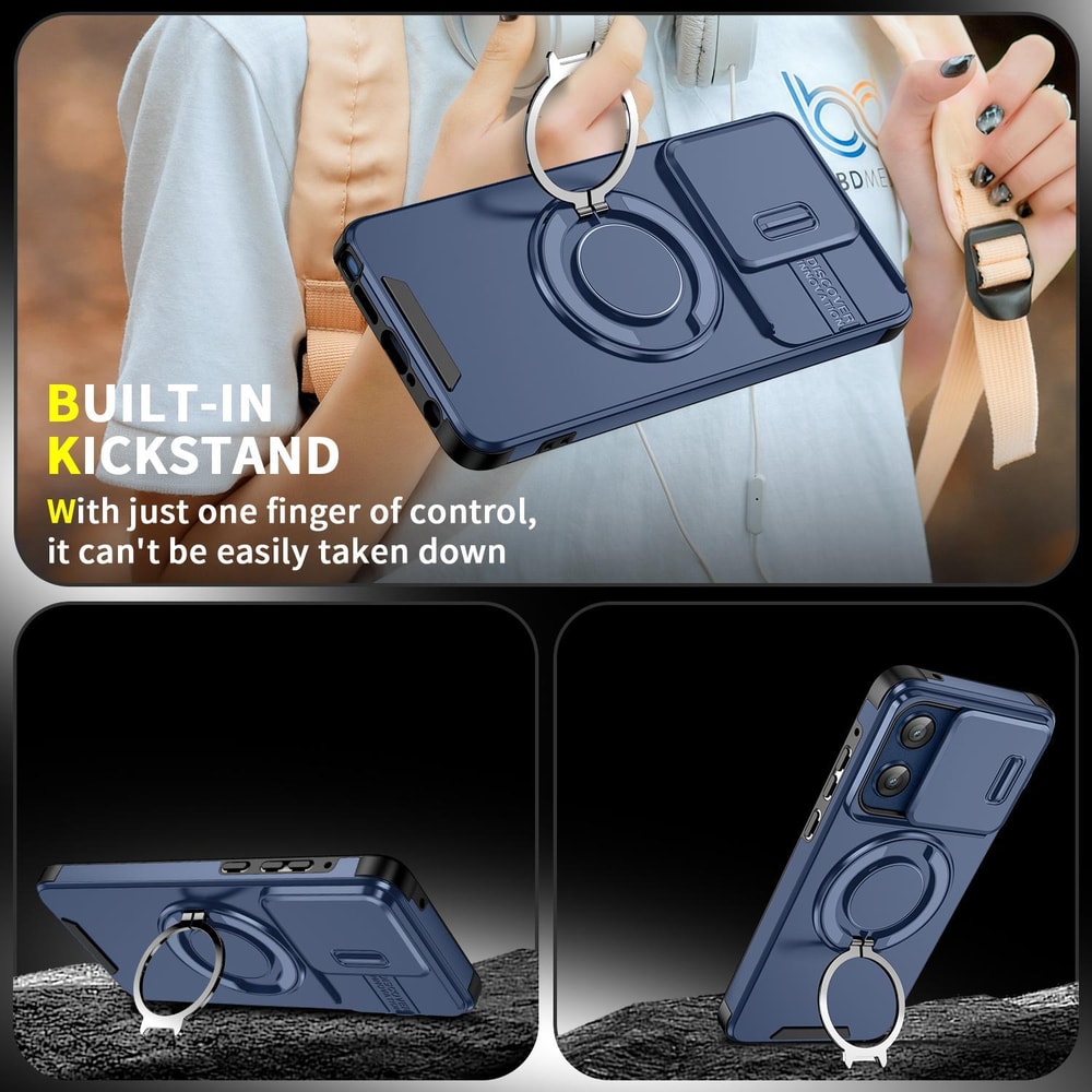 Moto G Stylus 5G Camshield Case With Ring Holder Shockproof Protective Cover 7