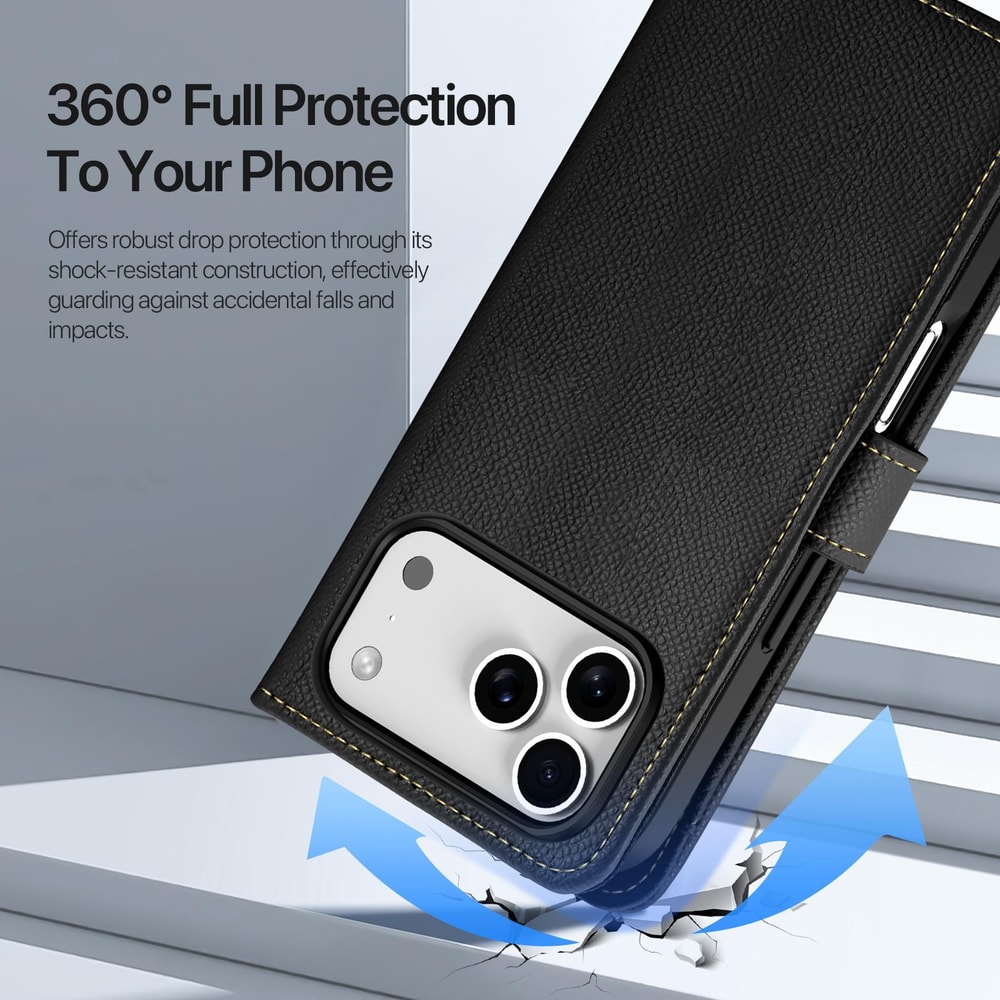 For IPhone Lawa Series 2 In 1 Wallet Zipper Detachable MagSafe Phone Case With Lanyard 6