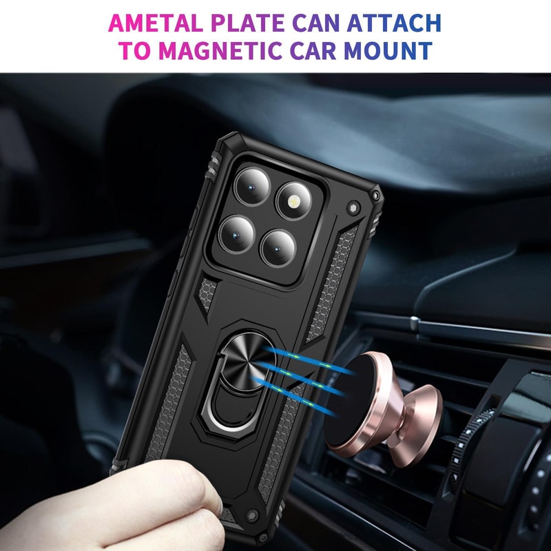 Motorola Edge Shockproof TPU PC Case With Ring Holder Kickstand Protective Cover 8