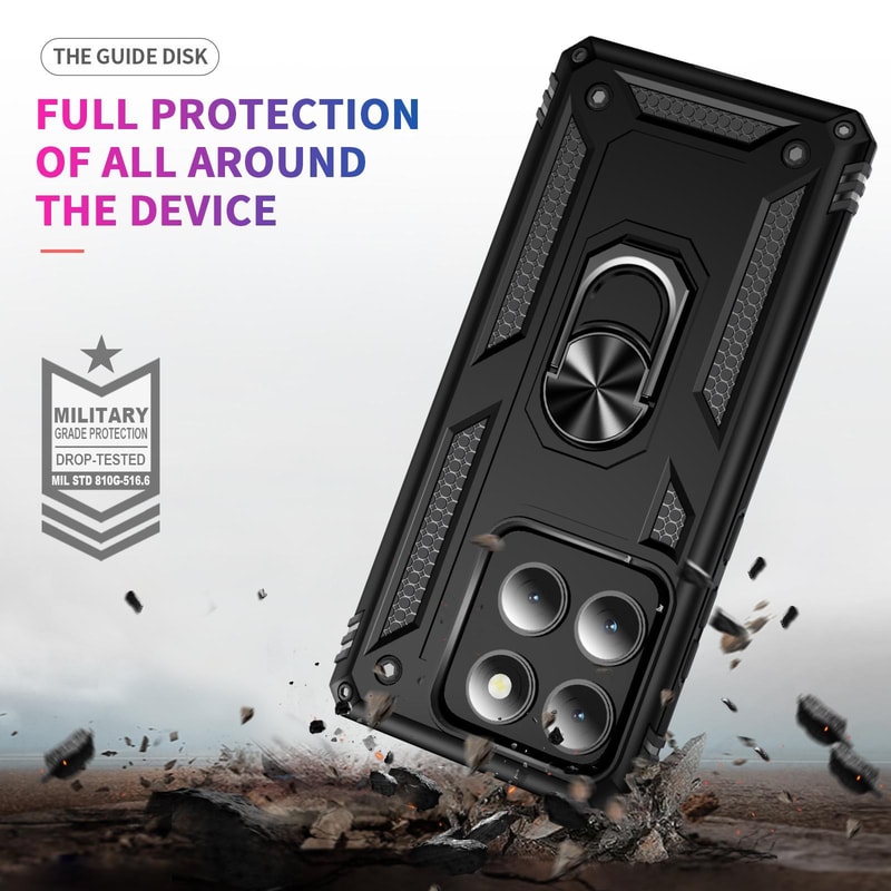 Motorola Edge Shockproof TPU PC Case With Ring Holder Kickstand Protective Cover 11