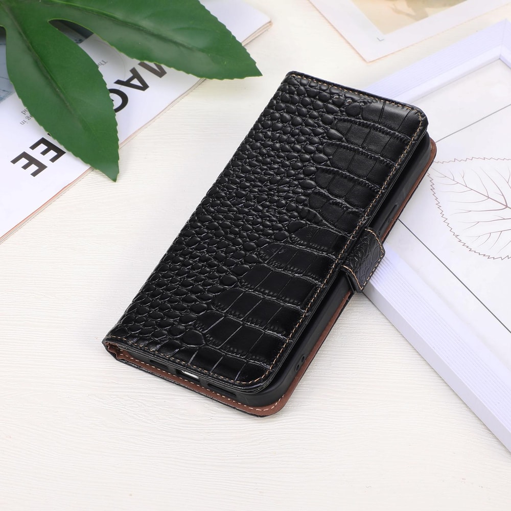 Luxury Crocodile Leather Wallet Case For IPhone 1