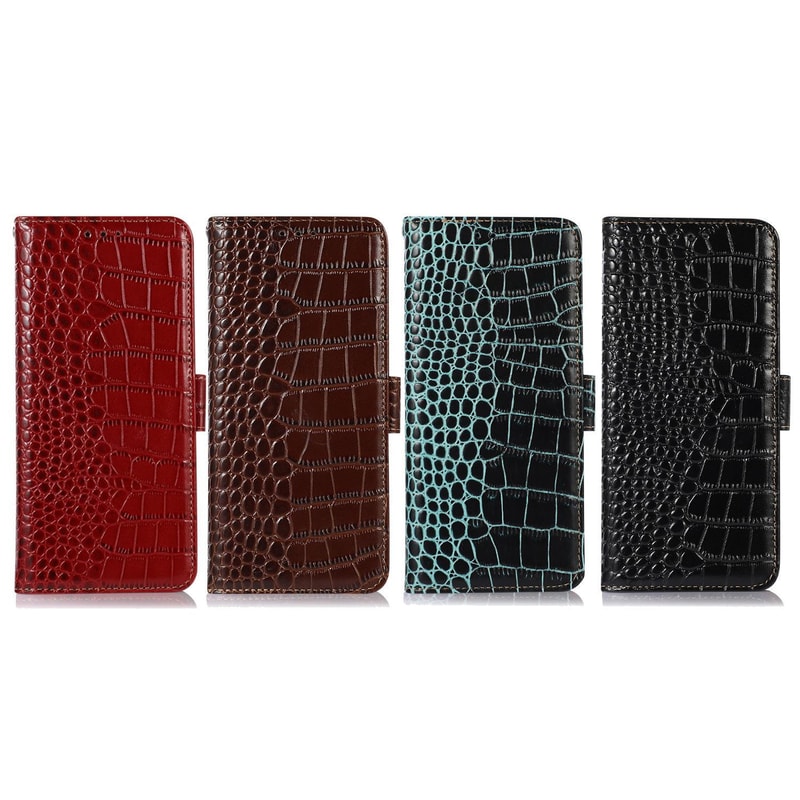 Luxury Crocodile Leather Wallet Case For IPhone 11