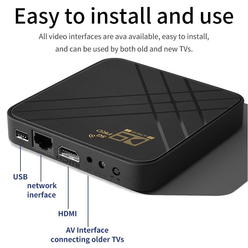 D9 Pro 4K Android TV Box Dual WiFi Streaming Media Player with Bluetooth & Screen Mirroring