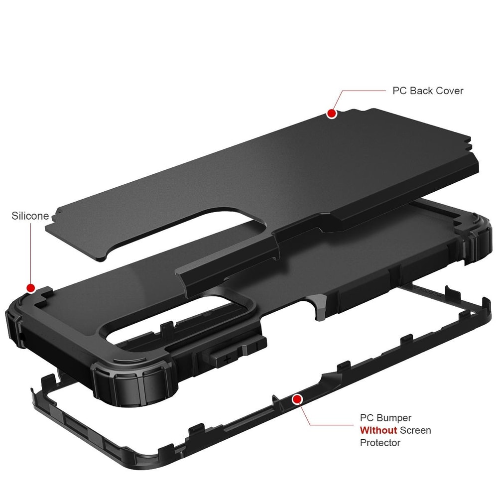 Motorola Edge 2021 Protective Phone Case Shockproof PC Silicone Case With Slim Grip 2